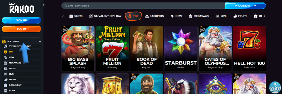 Rakoo Casino spellen